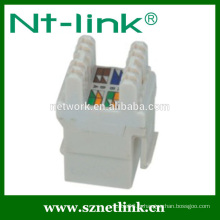 White Short Body Cat5e RJ45 UTP Jack femelle